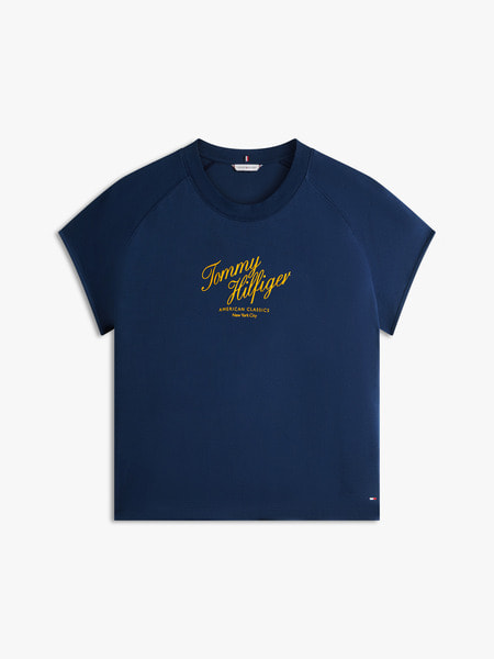 シーズナルスクリプトキャップスリーブTシャツ | トミー ヒルフィガー