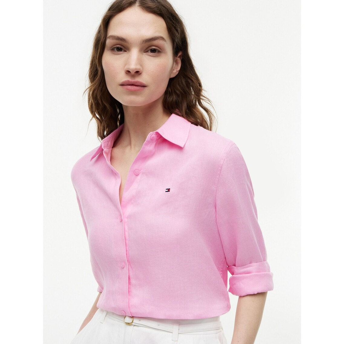 2点でさらに10％ off】リネンリラックスシャツ | トミー ヒルフィガー
