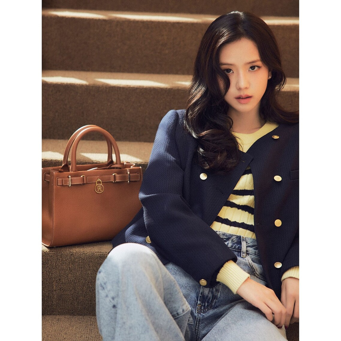 コットンケーブルミドルゲージクルーネックセーター | トミー