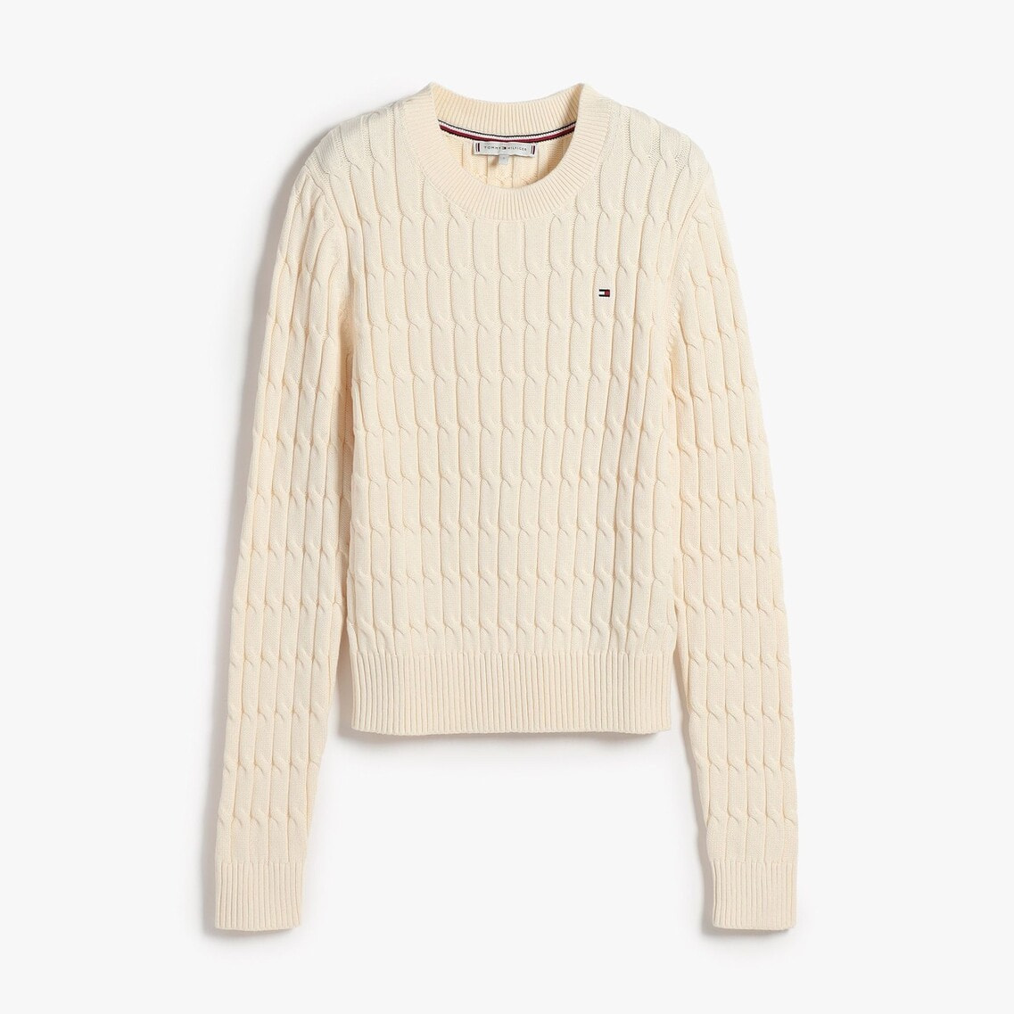 コットンケーブルミドルゲージクルーネックセーター | トミー
