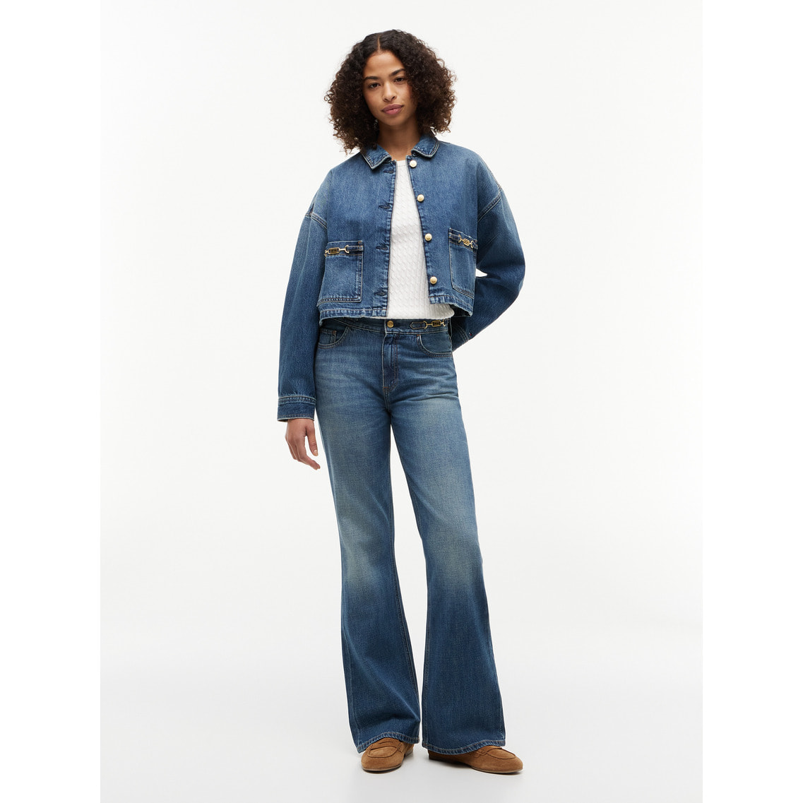   Jeans クロップドデニムジャケット S クロップドデニムジャケット | トミー ヒルフィガー | トミー