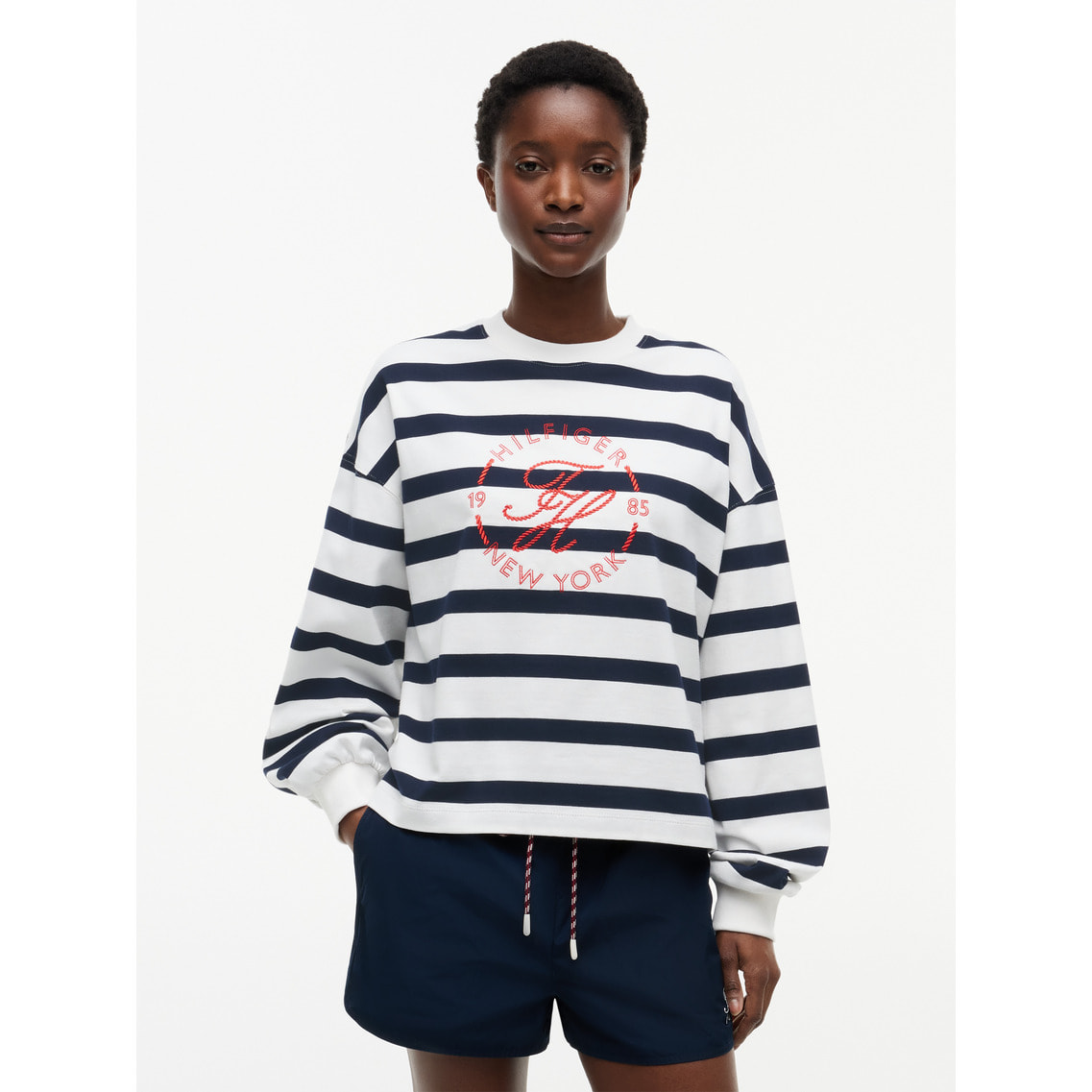 ラウンデルクルーネックリラックスロングスリーブTシャツ | トミー