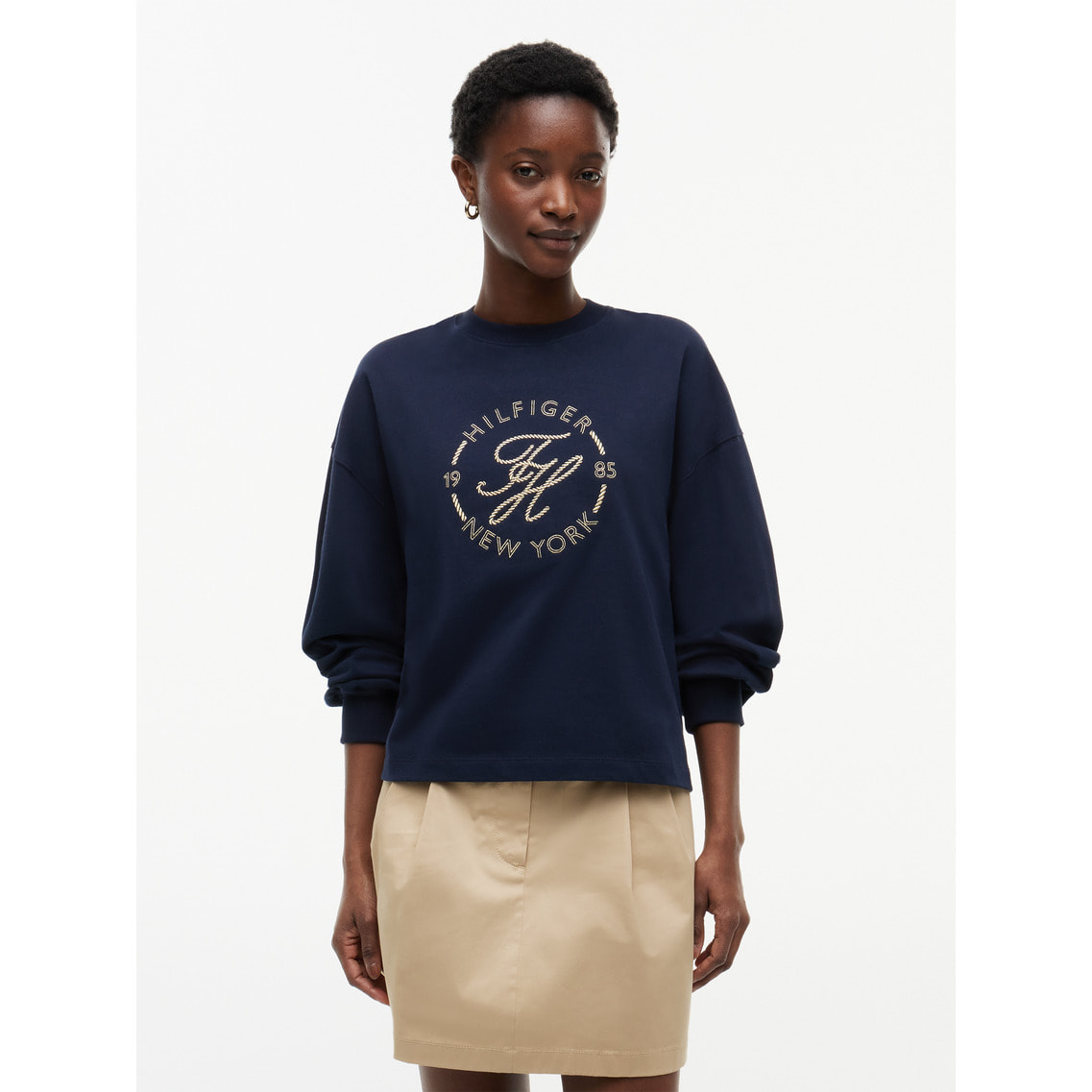ラウンデルクルーネックリラックスロングスリーブTシャツ | トミー