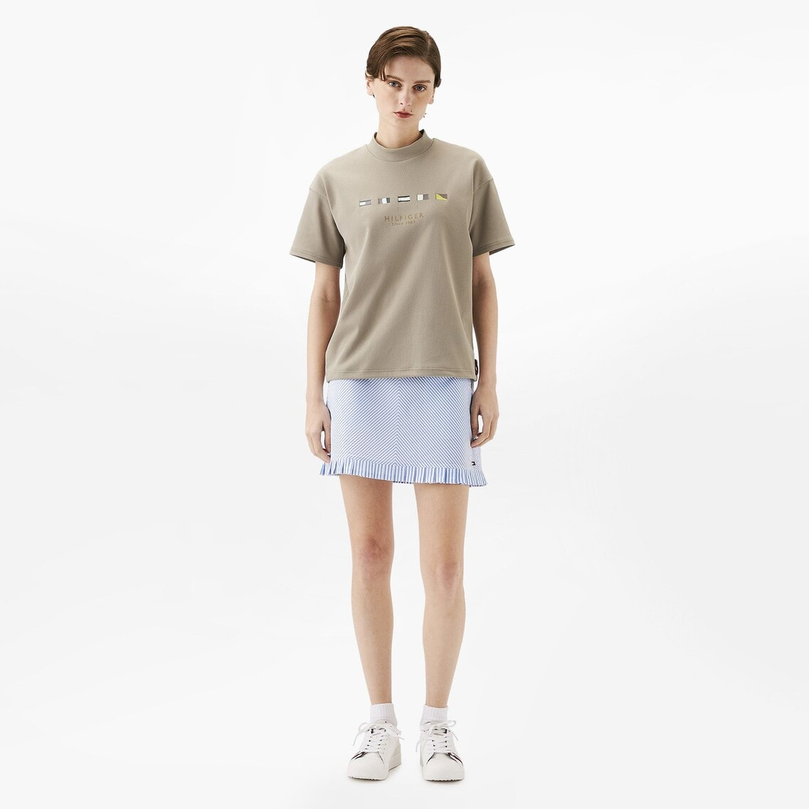 さらに10%off】マルチフラッグリラックス半袖モックネックシャツ