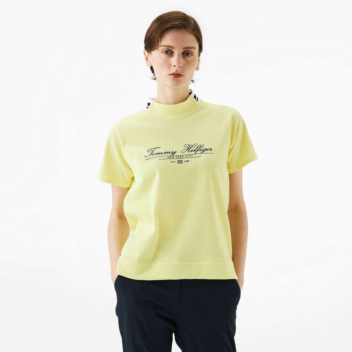 【メール便不可】 2点でさらに10％OFF】クラシックロゴ半袖モックネックシャツ レディースウェア