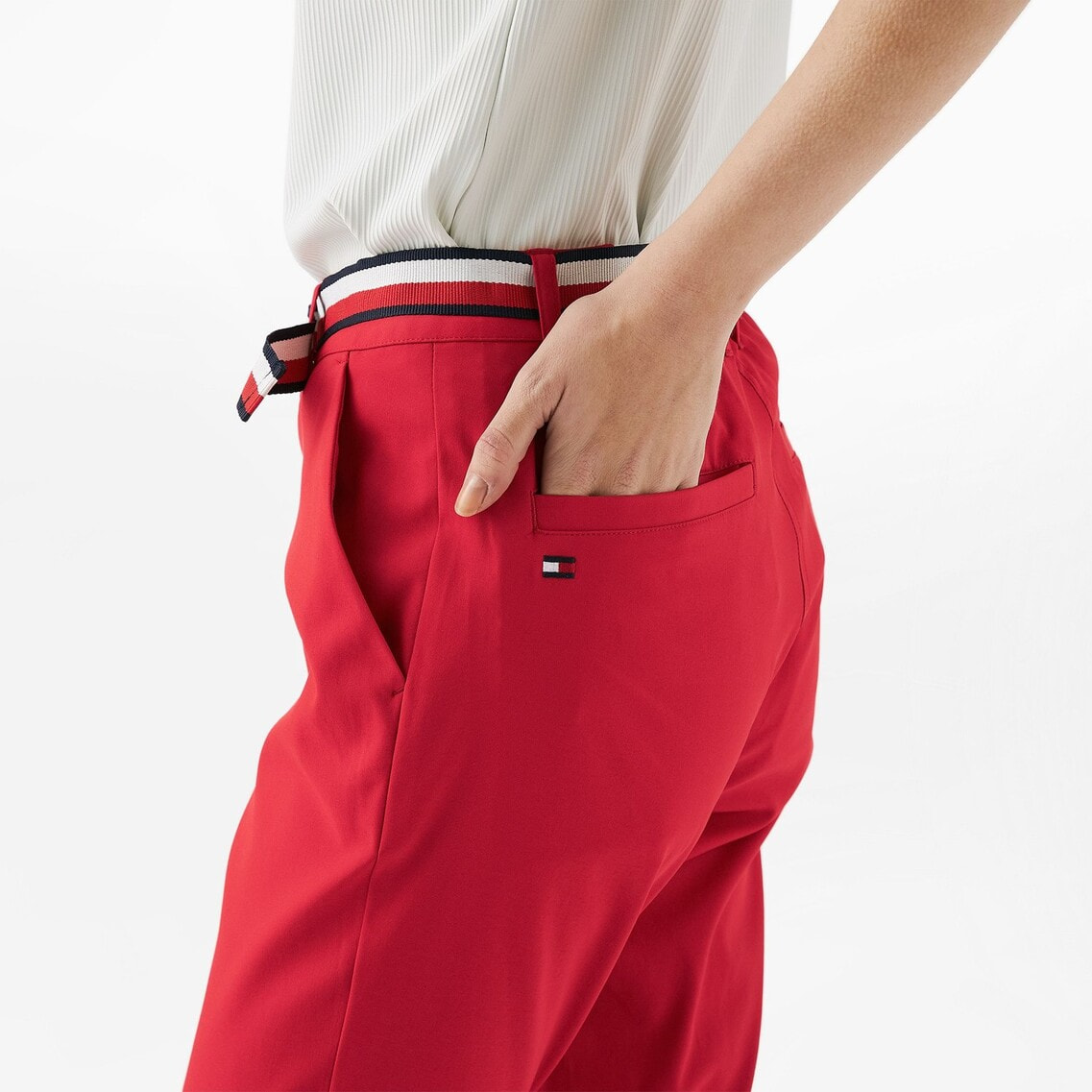 ベルテッドツイルアンクルトラウザーズ | トミー ヒルフィガー