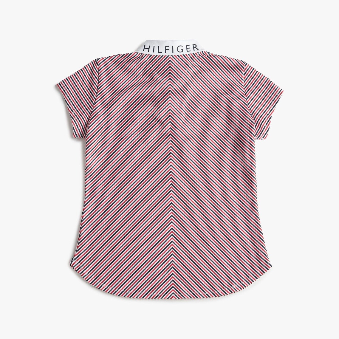 2点でさらに10％OFF】ストライプキャップスリーブポロシャツ
