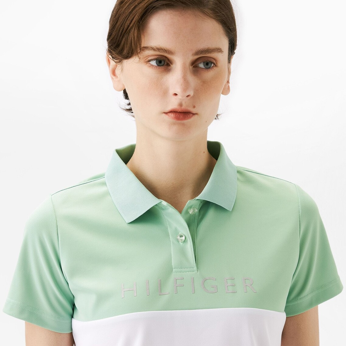 56 美品　PEARLYGATES GOLF グラデーション　ポロシャツ　フィラ 2点でさらに10％OFF】コントラストカラー半袖ロゴポロシャツ