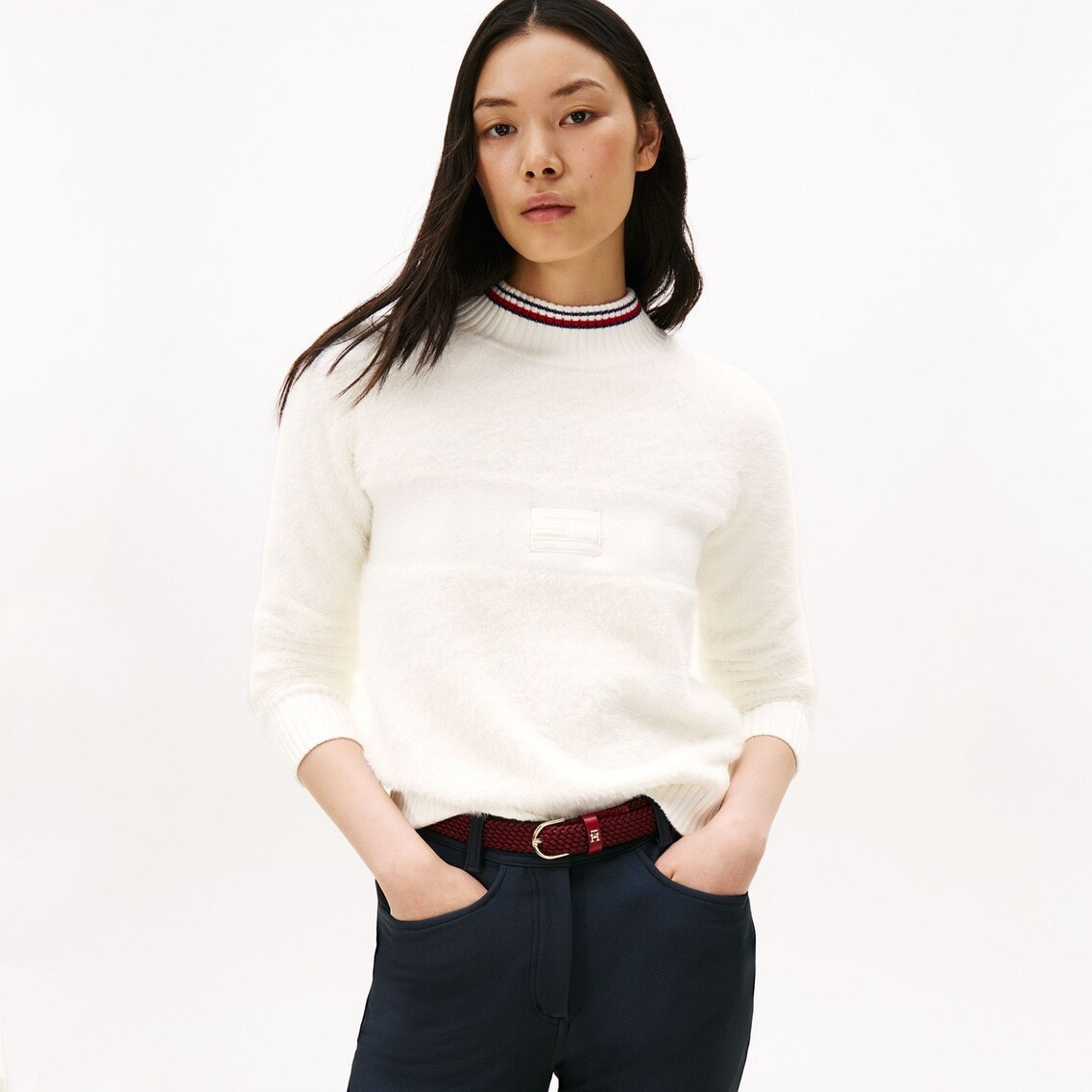 シャギーハイネックニットプルオーバー | トミー ヒルフィガー