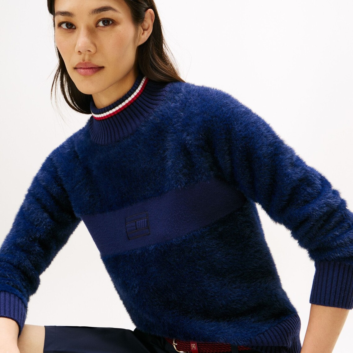 シャギーハイネックニットプルオーバー | トミー ヒルフィガー