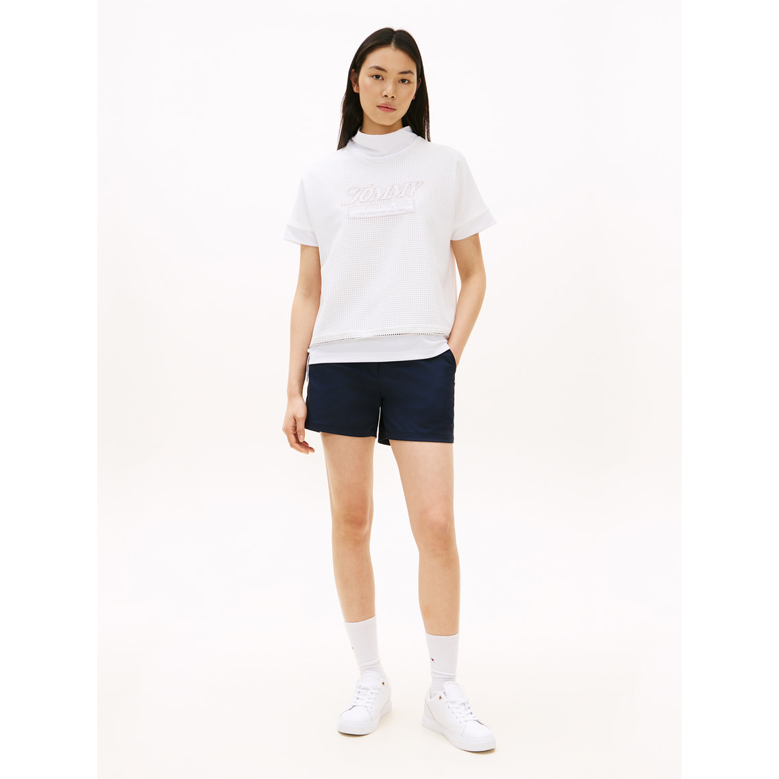 メッシュレイヤードモックネックシャツ | トミー ヒルフィガー ゴルフ
