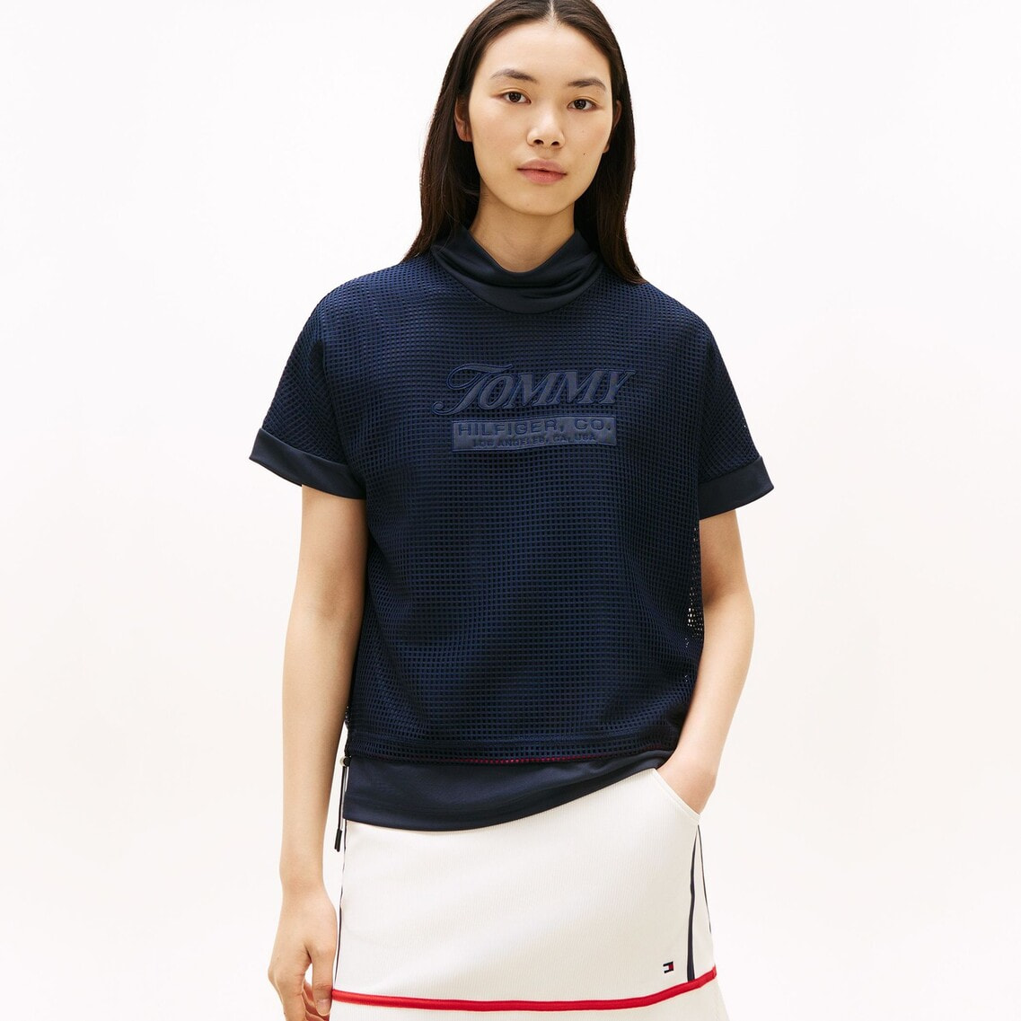 メッシュレイヤードモックネックシャツ | トミー ヒルフィガー ゴルフ