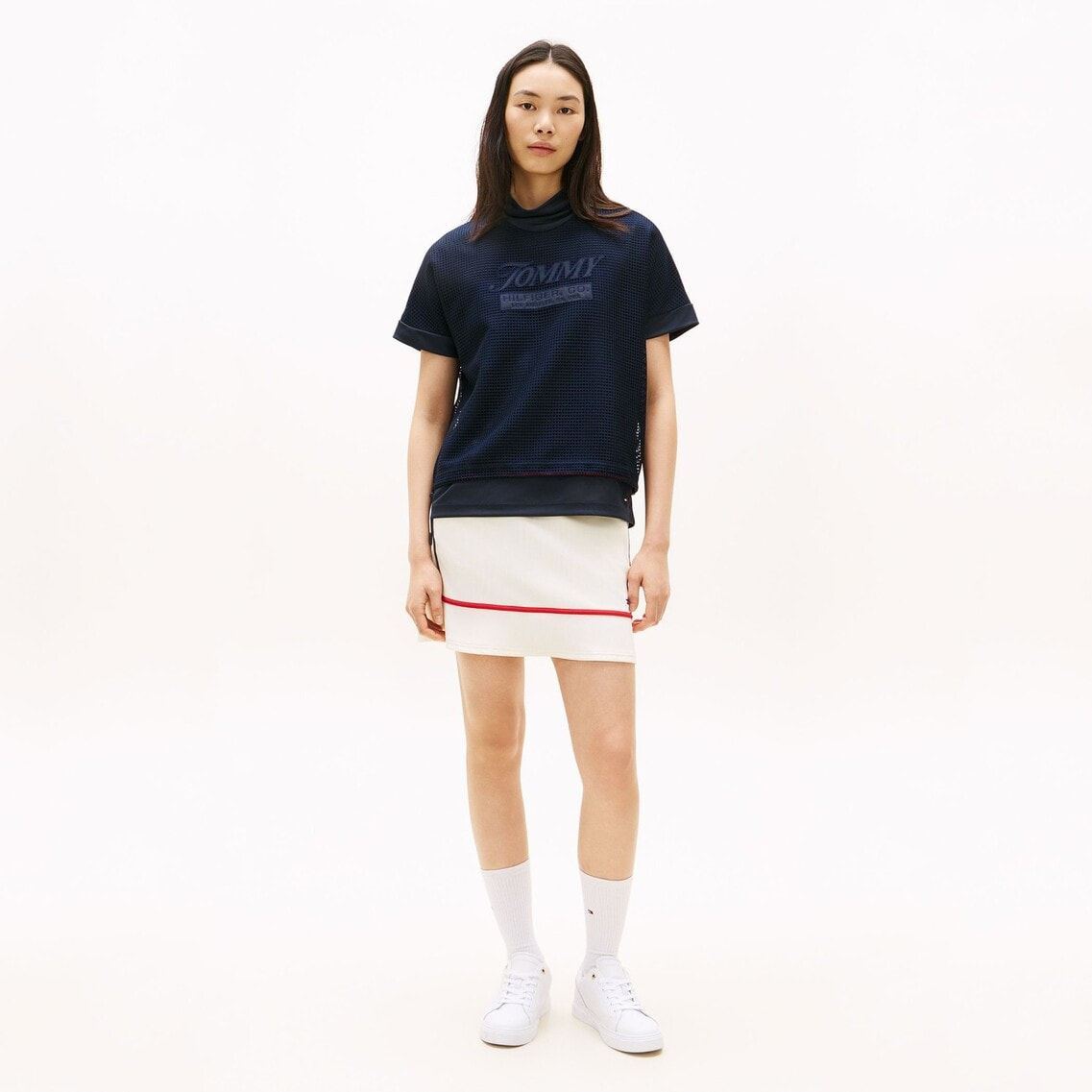 メッシュレイヤードモックネックシャツ | トミー ヒルフィガー ゴルフ