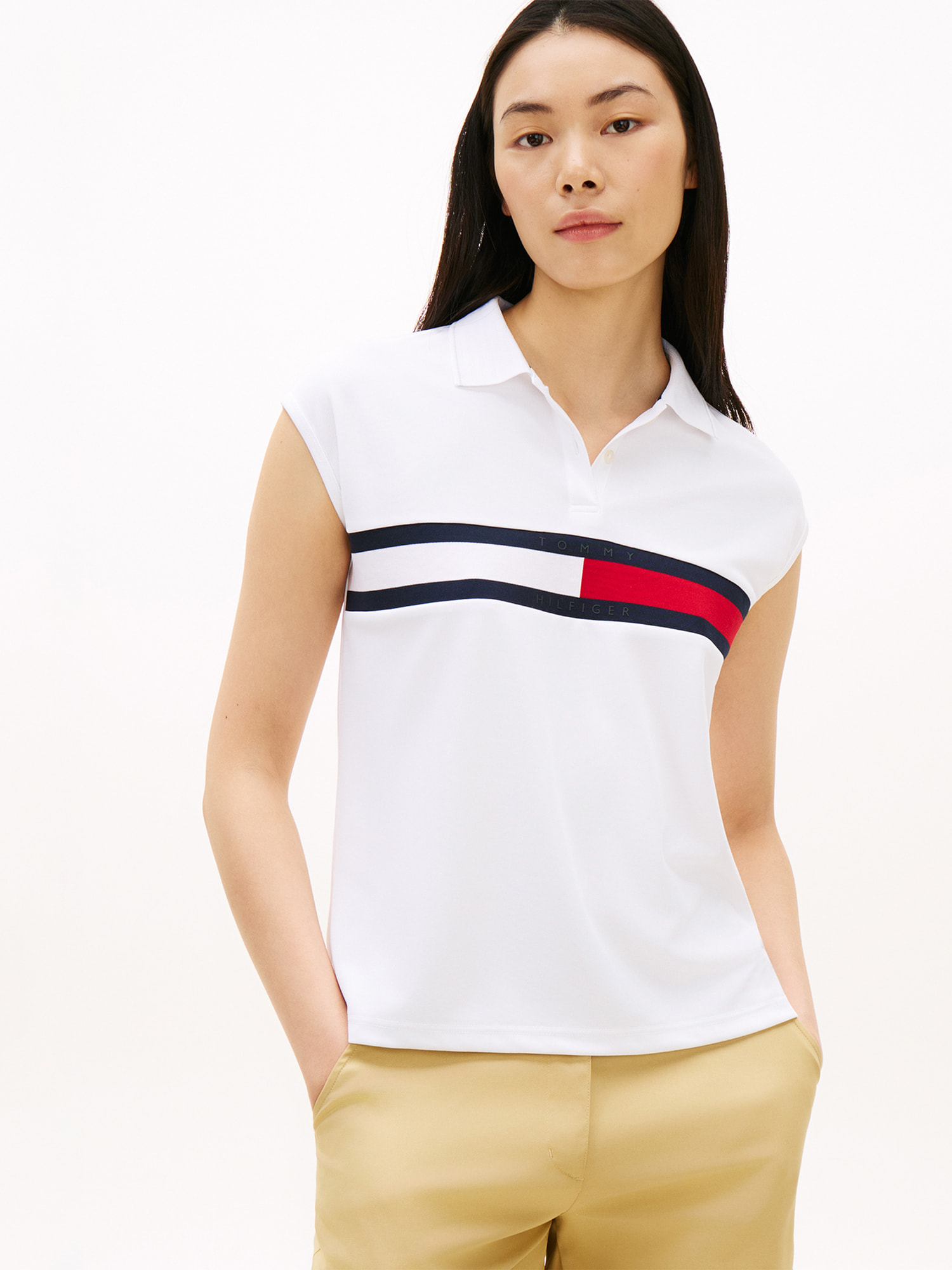フラッグショートスリーブポロシャツ　  GOLF フラッグフレンチスリーブポロシャツ | トミー ヒルフィガー ゴルフ