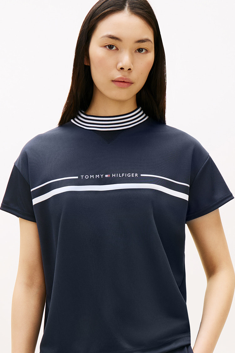 美品✨トミーヒルフィガーゴルフ 2way M ネイビー TOMMY HILFIGER GOLF（トミー ヒルフィガー ゴルフ） トミー