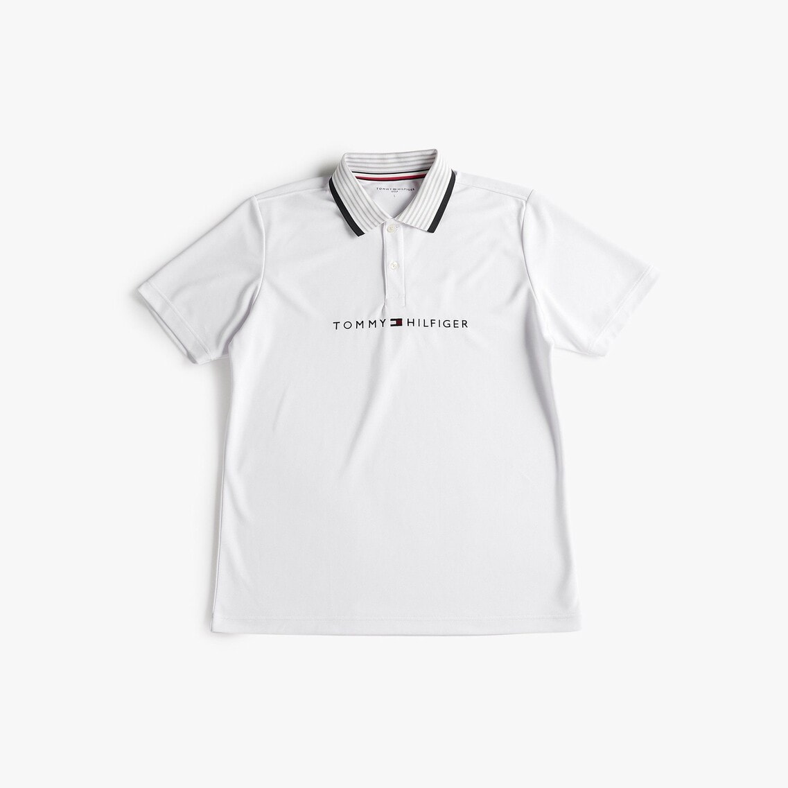 エッセンシャルストライプカラー半袖ポロシャツ | トミー