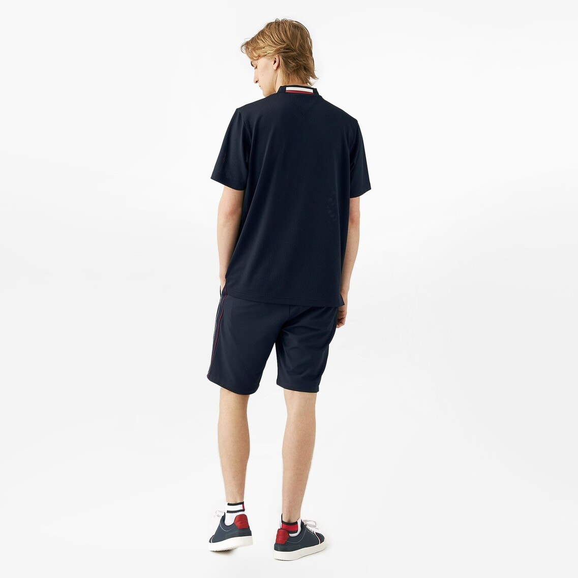 たまみ　0527 CAMBIO(カンビオ)】Denim Like Drape Henley Neck Concho Button