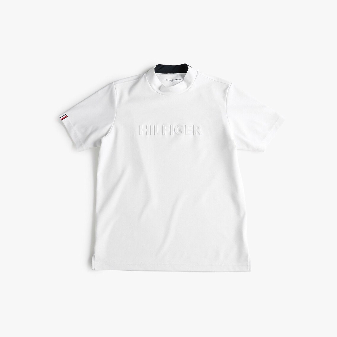 PG♡黒ロゴネックシャツ0 エンボスロゴショートスリーブモックネックシャツ | トミー