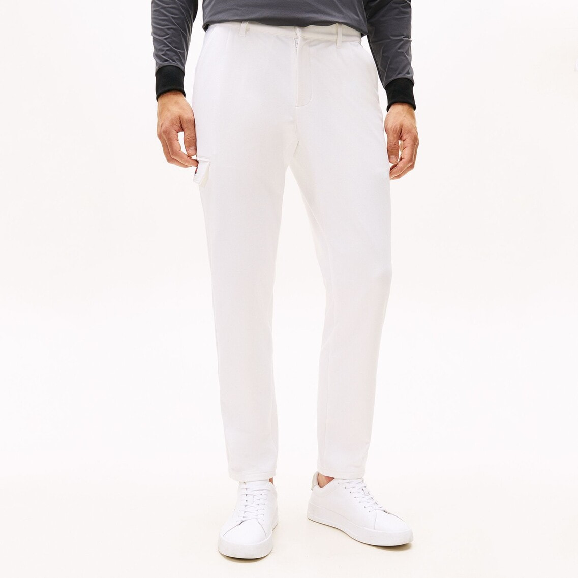 パンツ MON moment+｜センタープレスハイウエストツータックスラックスセミワイド