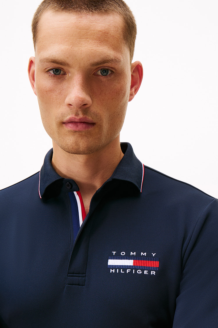 高性能USモデル◎ea039 トミーヒルフィガーポロシャツ【UVプロテクション◎高吸収◎高速乾燥◎ゴルフOK!】白 (L) TOMMY HILFIGER フラッグ 豊富な色柄バリエーション！「トミー ヒルフィガー」のポロシャツ＆BD