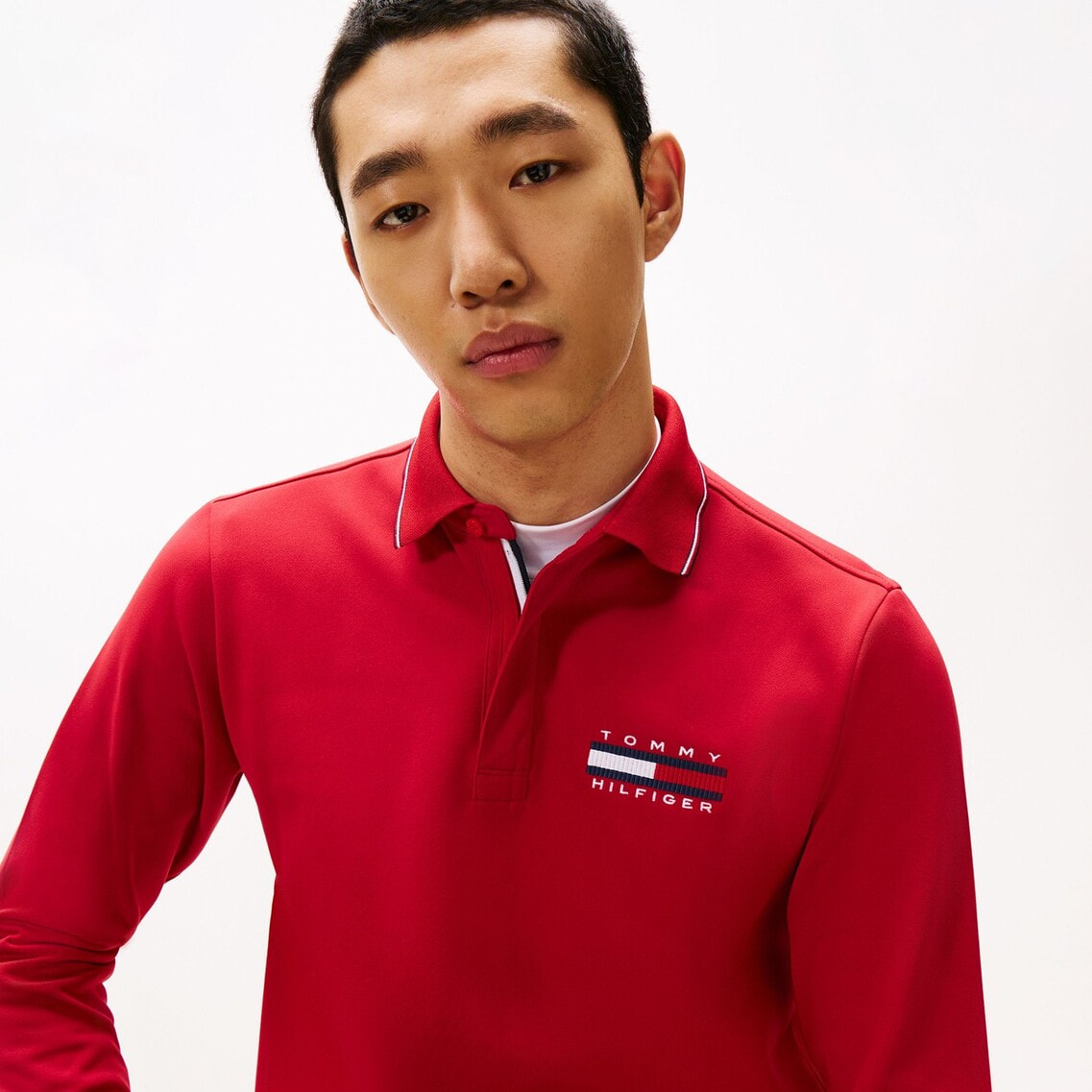 ロングスリーブジップアップポロシャツ | トミー ヒルフィガー ゴルフ