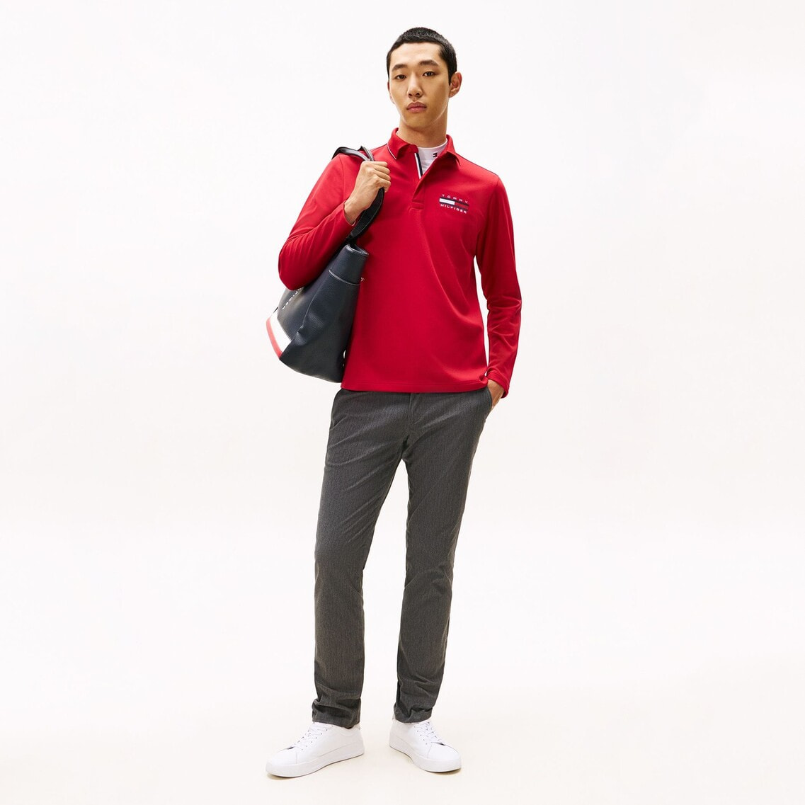 ロングスリーブジップアップポロシャツ | トミー ヒルフィガー ゴルフ