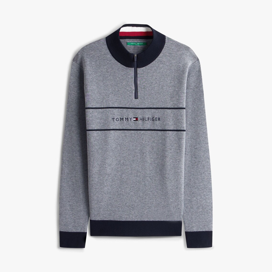 フロントロゴ ハーフジップモックネックニット | トミー ヒルフィガー