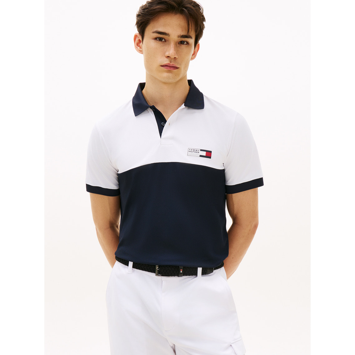 さらに10％ off】カラーブロックショートスリーブポロシャツ | トミー