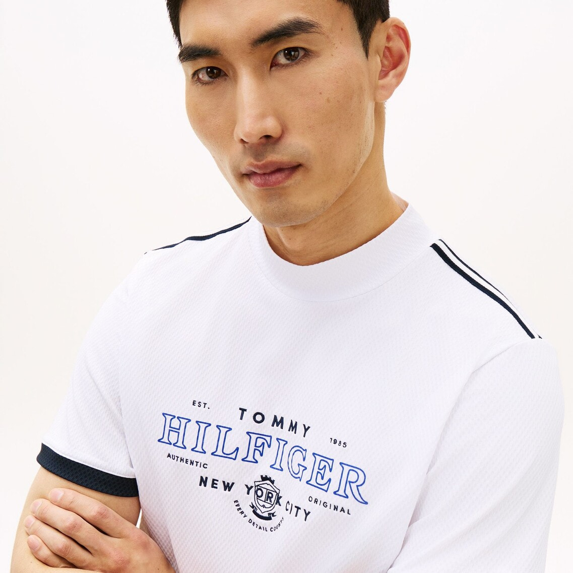 2点でさらに10％ off】クラシックモックネックショートスリーブシャツ