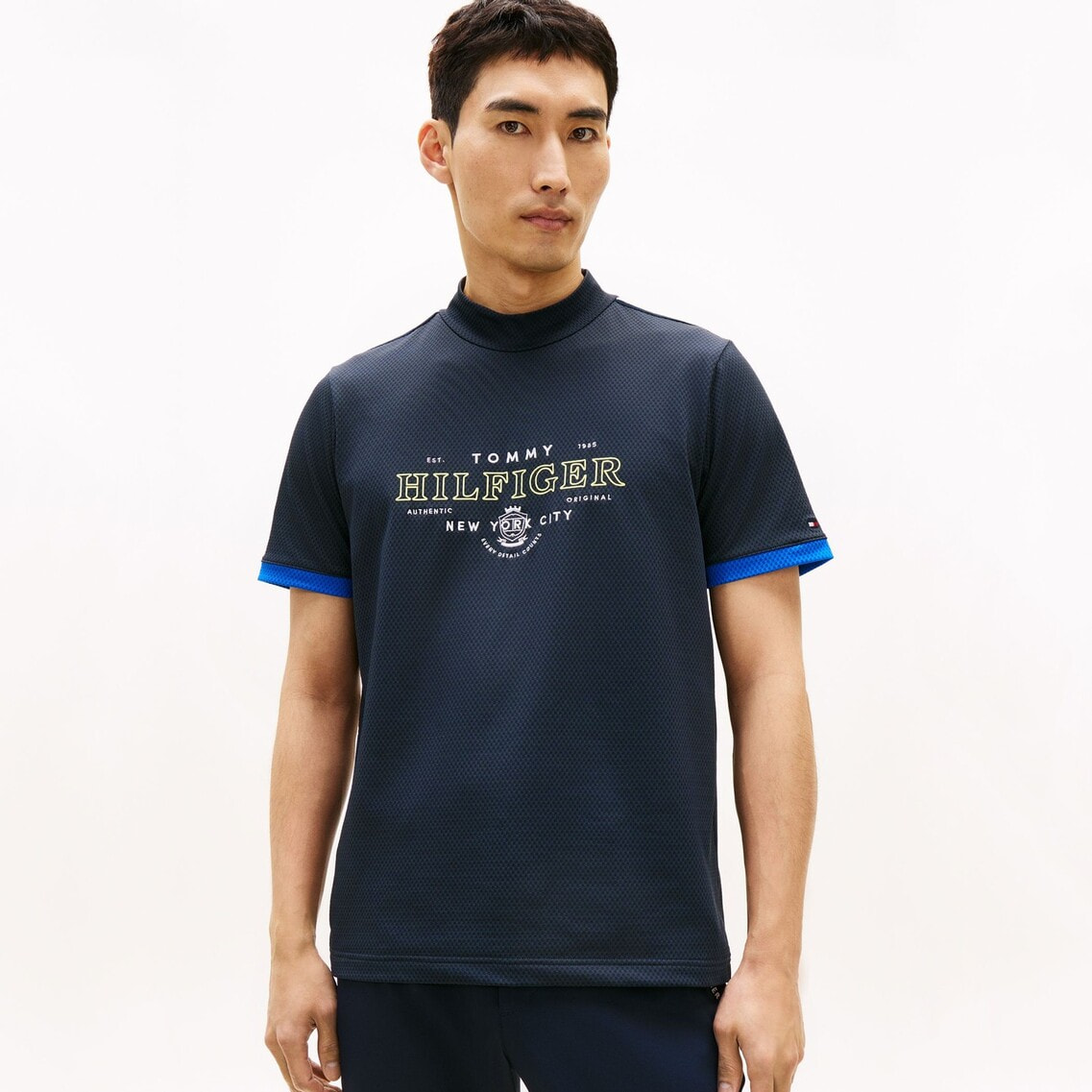 2点でさらに10％ off】クラシックモックネックショートスリーブシャツ