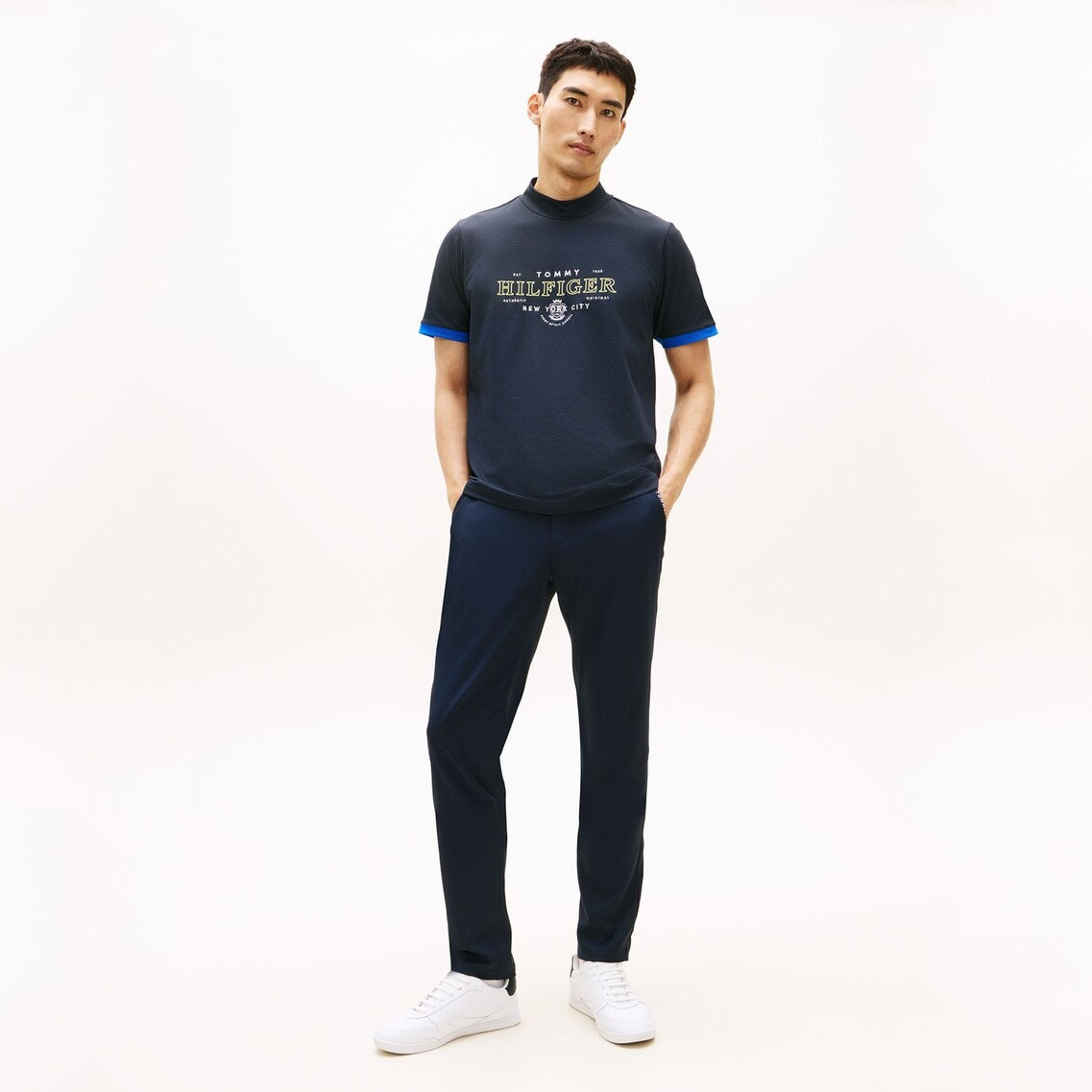 2点でさらに10％ off】クラシックモックネックショートスリーブシャツ